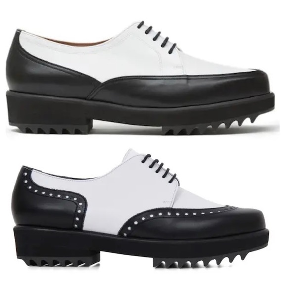Robert Clergerie Shoes - Robert Clergerie x Dover Street Market Platform Oxfords Black White NEW